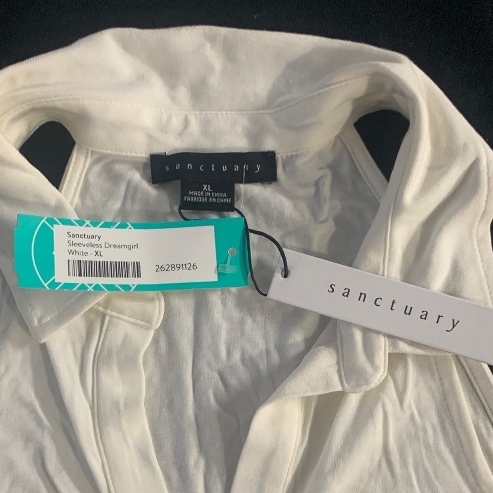 Sanctuary Ivory Halter Button-Front Top - Picture 3 of 5